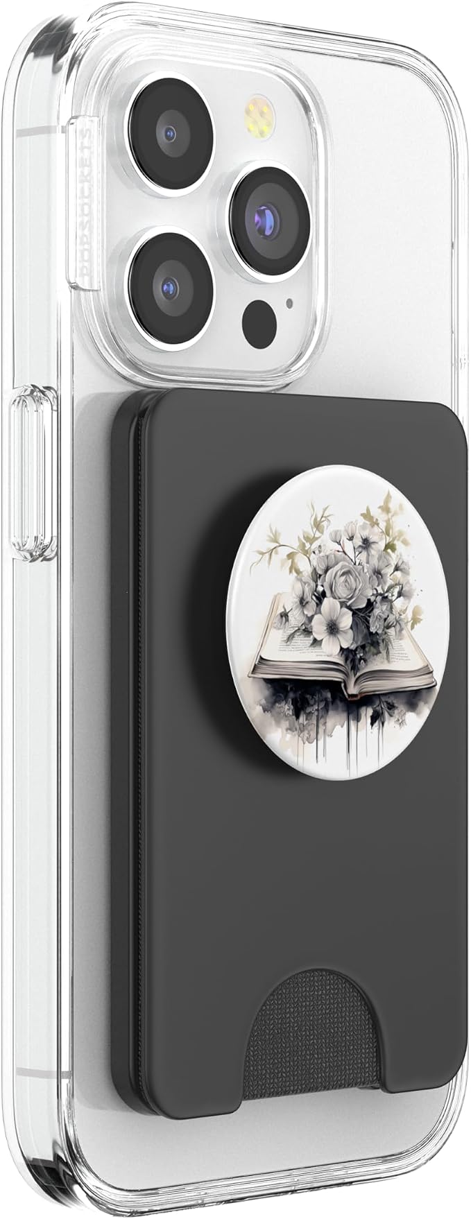 Reading Books and Flowers Librarian Book Lover Floral PopSockets PopGrip for MagSafe