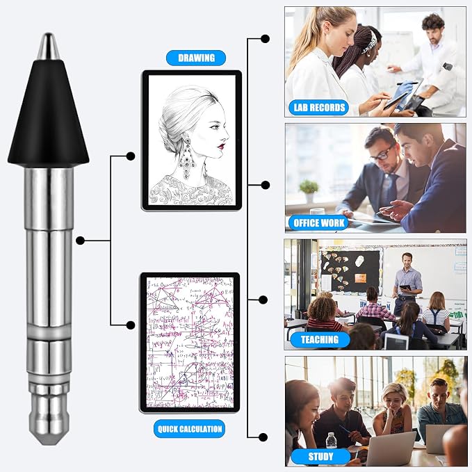 No Wear Out Stainless Slim Pen 2 Tips Replacement Accurate Fine Control Pen Like Smooth Writing Nibs Compatible with Microsoft Surface Slim Pen 22 Pack