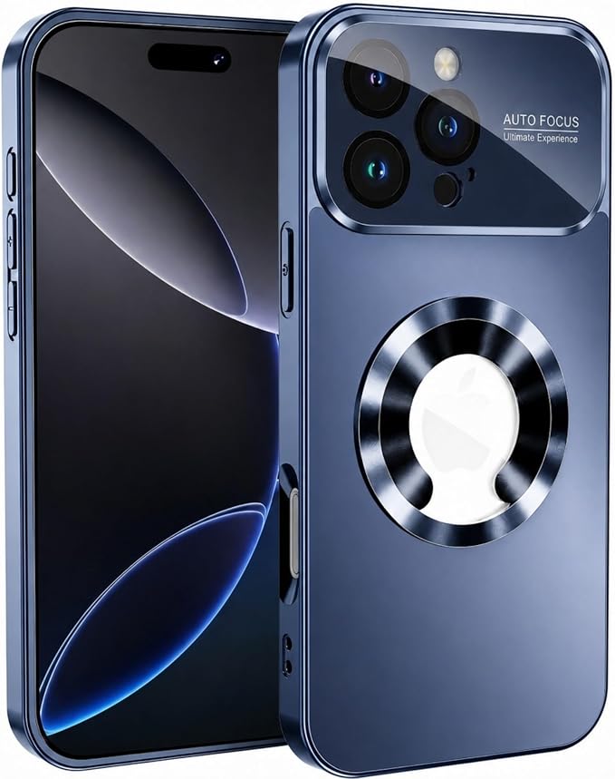 Magnetic Design for iPhone 16 CaseCompatible with MagSafe[Military Grade Drop Protection] Camera Lens Protector Cover Logo View Dust-Proof Matte Shockproof Protective CoverNavy Blue