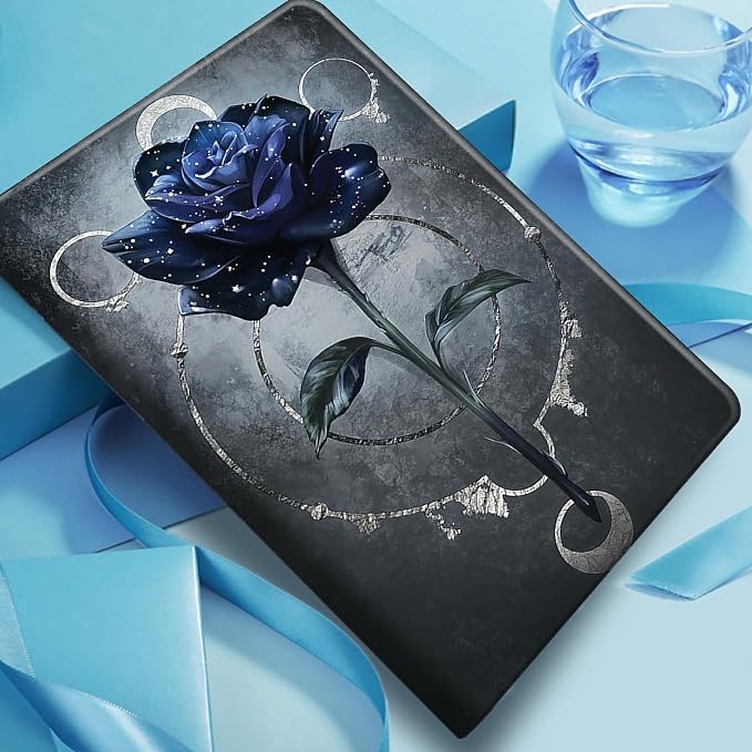 Case for Fire 7 Tablet &amp Fire 7 Kids (12th Gen 2022 Release) - Slim PU Leather Protective Smart Cover with Auto Sleep/Wake &amp Multi-Angle StandBlue Dandelion