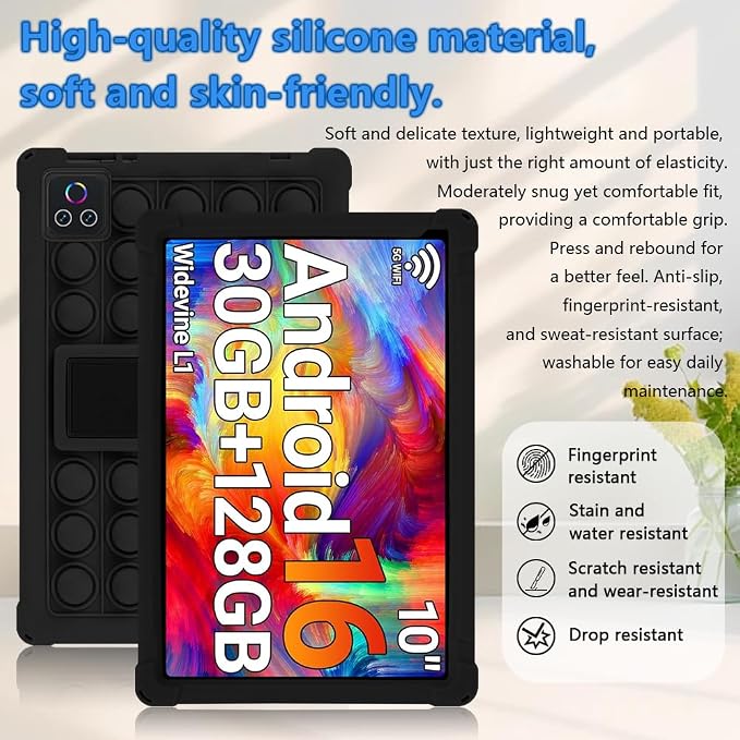 for Urao X109 Tablet CaseUrao Tablet 10 Inch Case Stand Function Multi-Angle Compatible Portable Shockproof Drop Prevention Thin Standable Shockproof Protective Cover+Shoulder Strap+Stylus