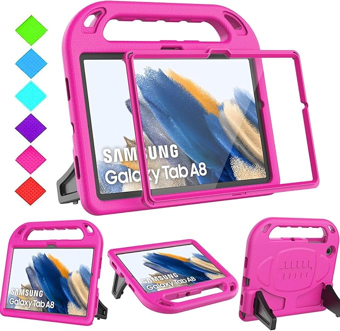 BMOUO Kids Case for Samsung Galaxy Tab A8 10.5 Inch 2022 (SM-X200/X205/X207) - with Screen Protector Shockproof Galaxy Tab A8 10.5 Tablet Case Blue