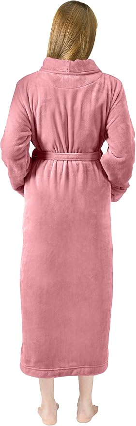 NY Threads Premium Womens Robe, Plush Fleece Long Bath Robe for Women, Fluffy Soft Women's Bathrobe