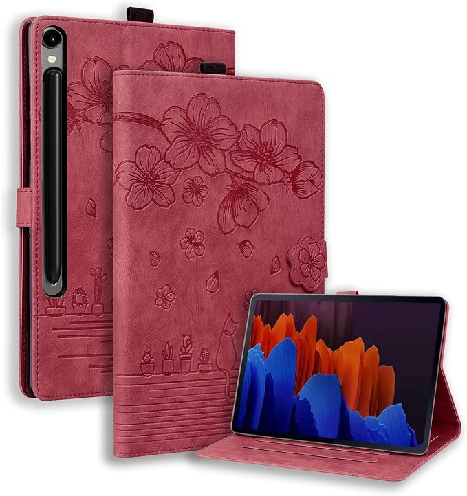 Case for Honor MagicPad 3 Pro 12.3 12.3 2026Multi-Angle Viewing PU Leather Folio Stand Cover with Pencil HolderShockproof Protective Case for Honor MagicPad 3 Pro 12.3 2026Rose Red