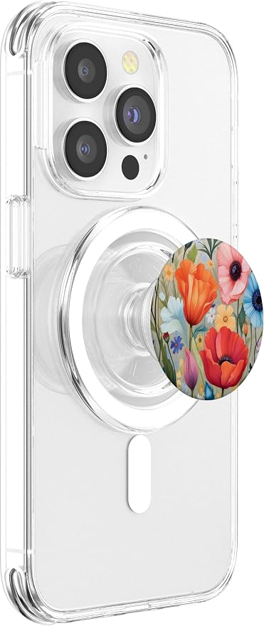 Blooming Wild Spring Garden Flowers Grasses Florals Leaves PopSockets PopGrip for MagSafe