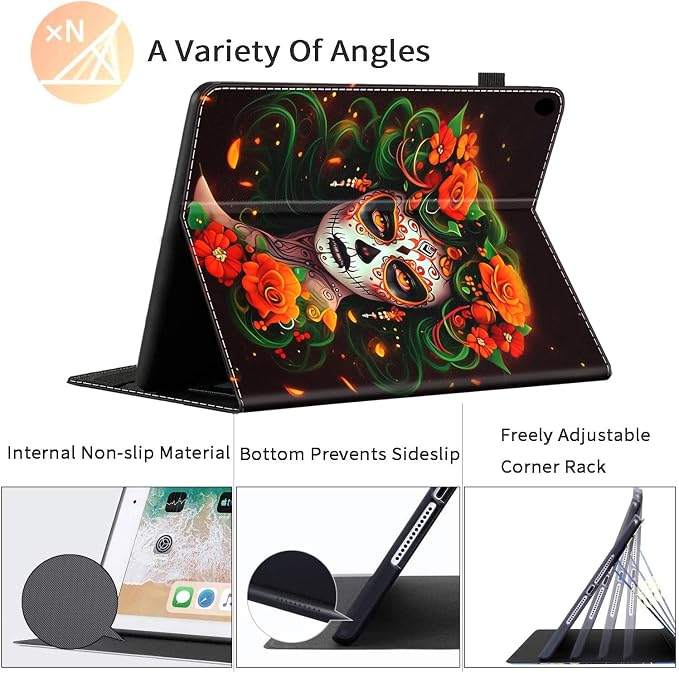 Case Fits All-New Amazon Kindle Fire HD 10 &amp 10 Plus Tablet (13th/11th Generation 2023/2021 Release) 10.1 Durable Shockproof Protective Cover with Auto Wake/Sleep，Black Woman Queen Afro Design