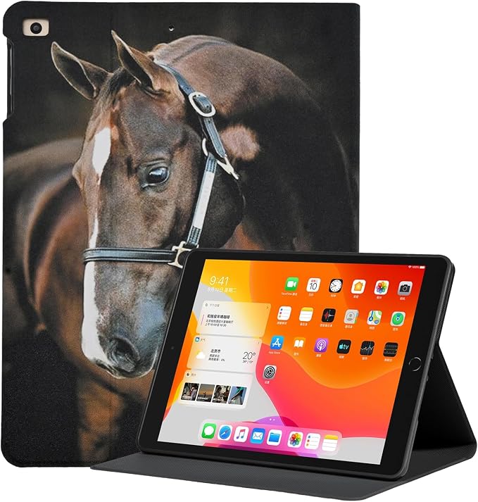 Case for iPad 9th Generation 8th/ 7th 2021/2020/2019 10.2 inch Premium PU Leather Folio Stand Shell Shockproof TPU Back Cover Baseball