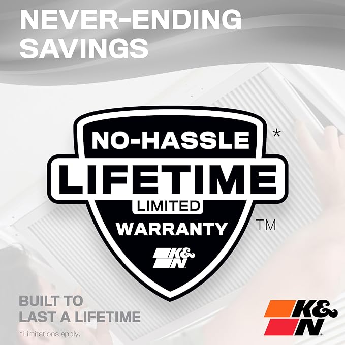 K&N 14X20X1 HVAC Furnace Air Filter, Lasts a Lifetime, Merv 8, the Last HVAC