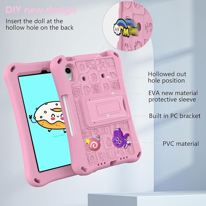 Case for iPad 10.2 Inch 2021/2020/2019/ iPad Pro 10.5 Inch/Air 3rd Gen (2019) Shoulder Strap Kickstand Children Friendly Anti-Scratch Shockproof Case Lightpurple