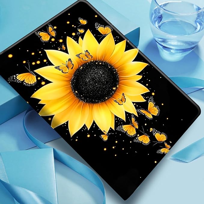Case for Amazon Fire 7 Tablet 2019/2017 Release 9th/7th Generation PU Leather Smart Protective Cover with Auto Sleep/Wake for Fire 7 2019Dog Wearing Witch Hat Pumpkin