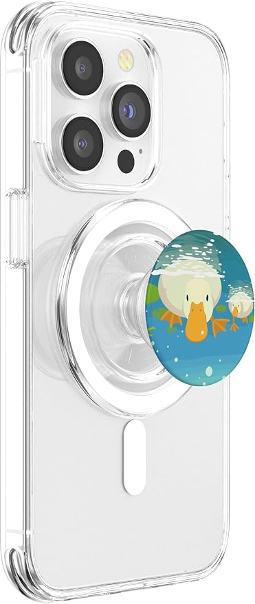 Blue Duck Pond Cartoon PopSockets Adhesive PopGrip