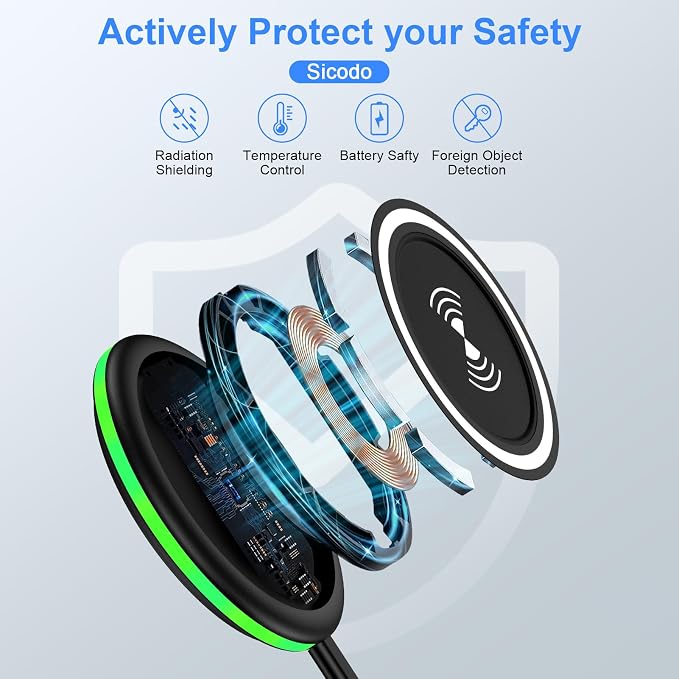 15W for Google Wireless Charger Fast Charging Pad for Google Pixel 10 10 Pro 10 Pro XL 9A 9 Pro XL Fold 8 7 6 Pro 8A 6 Pro Wireless Phone Charger Android for Samsung Galaxy S25 Ultra S24 Plus S23 S22