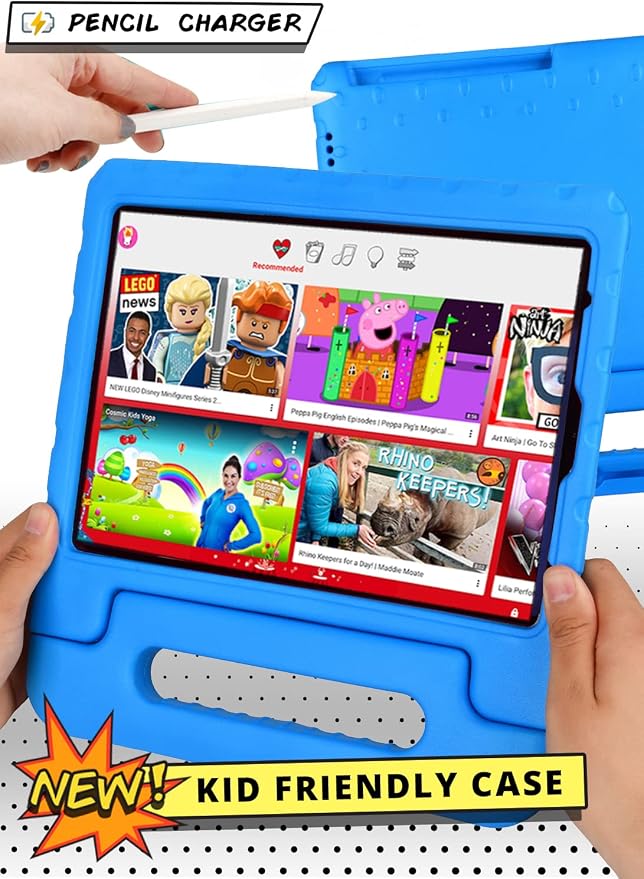 Official Cooper Dynamo for iPad Pro 11 inch Case for Kids 4th/3rd/2nd/1st Generation 2022/2021/2020/2018 | Rugged Foam Magic Handle Stand with Pencil Holder Eco-Mailer