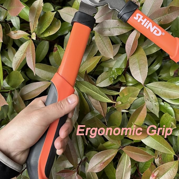 SHIND Lopper Heavy Duty Branch Cutter Tree Clippers with Compound Action, Chops Thick Branch Ease, Garden Loppers Pruning, 15 Inch Tree Trimmer with 1.6” Clean Cut Capacity (15 Inch）