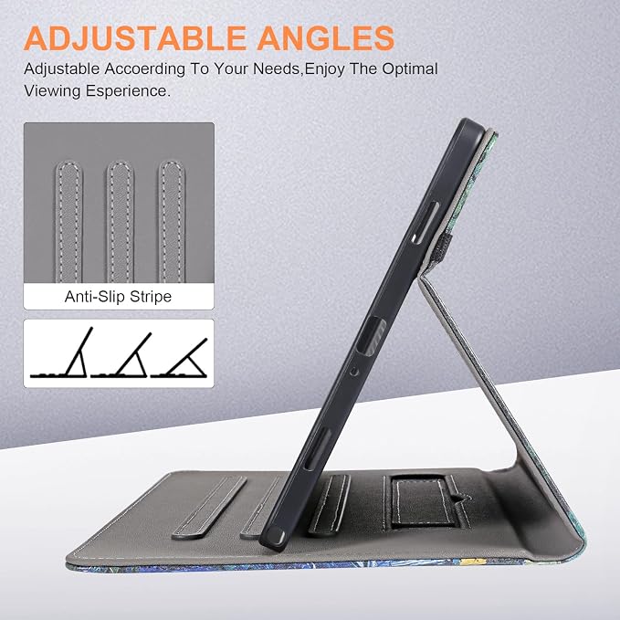for Samsung Galaxy Tab A9 Plus Case Multiangle Stand for Samsung Tab A9 Plus Tablet Case 11 Inch SM-X210/SM-X216/SM-X218Black