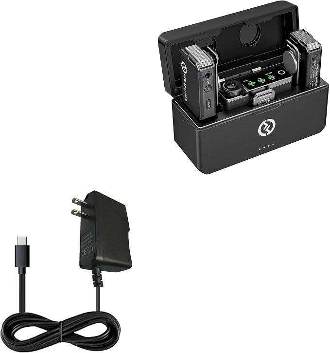 BoxWave Charger Compatible with Hollyland Lark Max - Wall Charger Direct (15W) Rapid Charge Your Device with Built-in 3ft Cable