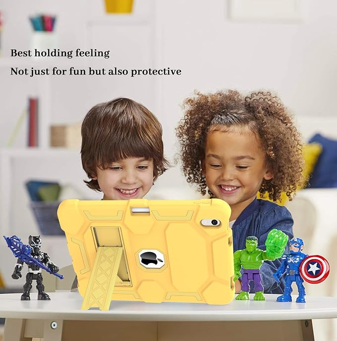 Case for iPad 11 11th Gen (A16) 2025 &amp 10th Gen 2022 10.9 Purple+Green | Kickstand | With Pencil Holder | Drop-Proof Silicone+Hard Shell | Raised Edge Protects Screen&ampCamera | Heavy Duty Pr