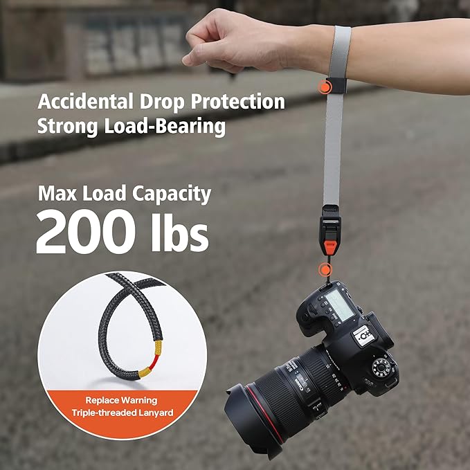 Manbily Camera Wrist Strap, Quick Release Camera Hand Strap for Photographers DSLR Mirrorless Digital Cameras