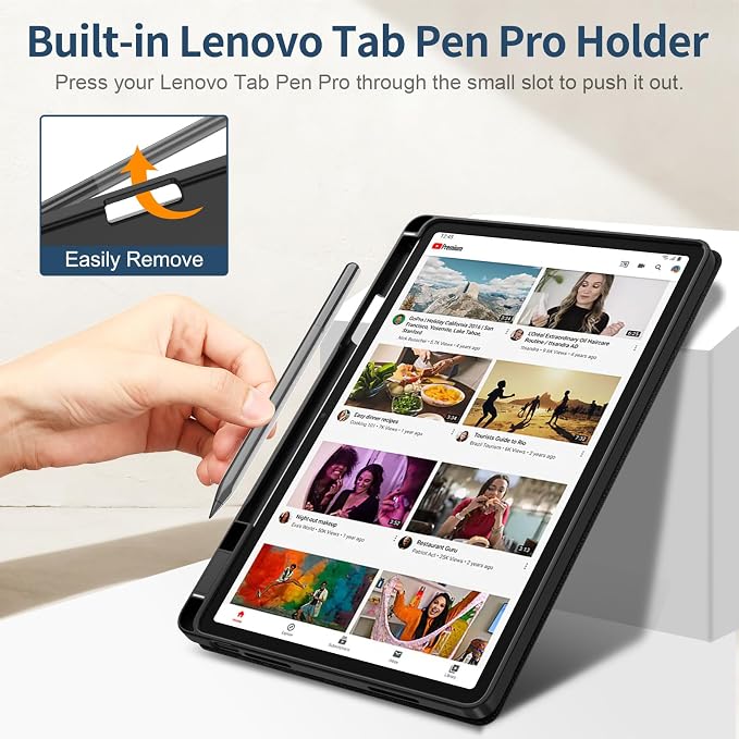 Fintie Case for Lenovo Yoga Tab 11 inch 2025 - Ultra-Thin Soft TPU Back Cover Protective Case Black