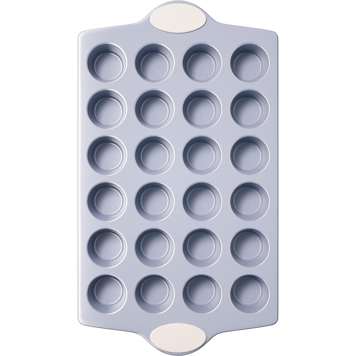BRONYPRO 24-Cup Non Toxic Nonstick Ceramic Mini Muffin Pan & Cupcake Tin, PFOA & PFOA Free, Heavy Duty Rust-Resistant Aluminized Steel, Oven & Dishwasher Safe, Blue