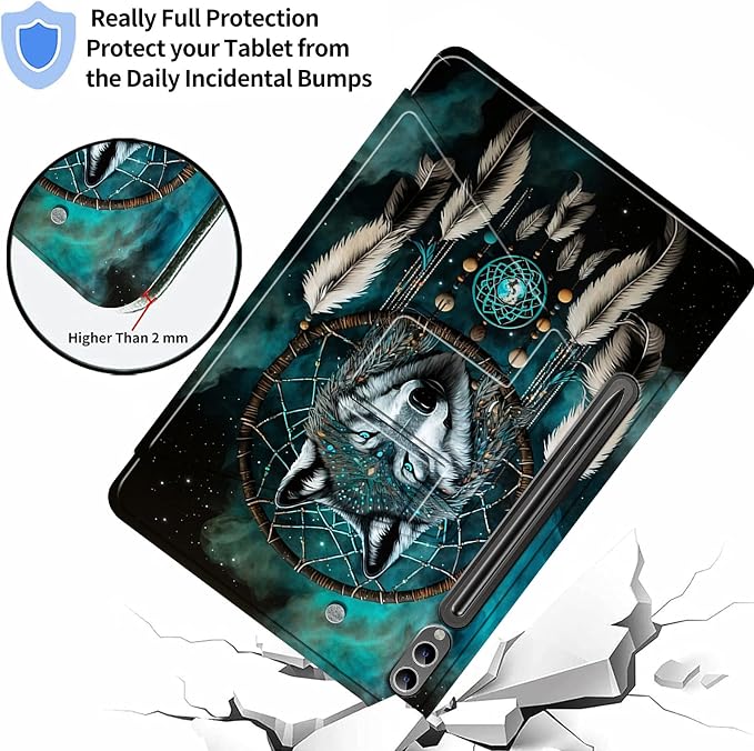 Case for Samsung Galaxy Tab A9 8.7-Inch 2023360 Degree Rotating Multi-Angle Viewing Protective Cover with Auto Sleep/Wake-Blue Butterfly
