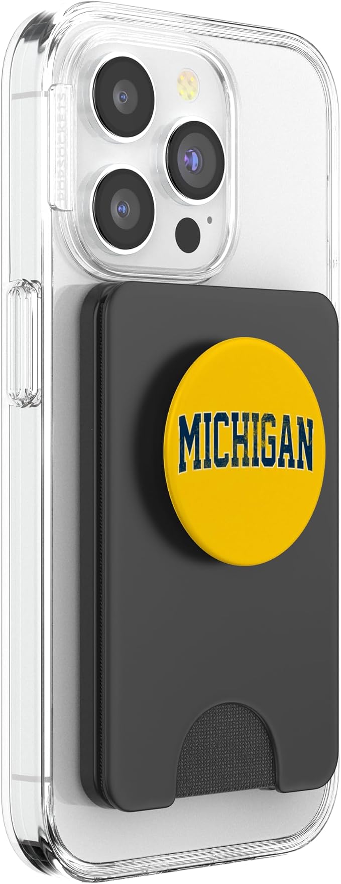 Vintage Michigan Look Maize Blue Men Retro Font Michigan Tee PopSockets Adhesive PopGrip