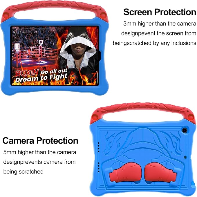 Dteck for iPad Air 3rd Gen (2019) / iPad Pro (2017) Case 10.5 Shockproof Protective Case with Kickstand Hard Plastic Shell 3-Layer Protection Drop Proof Sturdy Rugged Tablet Cover (Aqua+Rose)