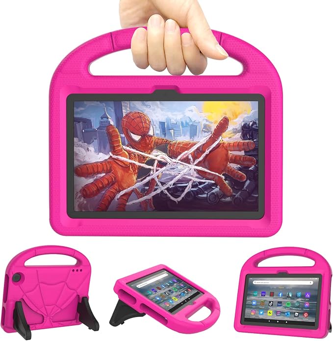 Kids Case for New Tab 7-inch 2024 Lightweight Shockproof Kid-Proof Cover with Stand Cover - Black