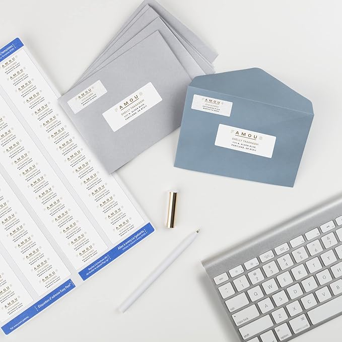 Avery Printable Return Address Labels with Sure Feed, 2/3" x 1-3/4", White, 1,500 Blank Mailing Labels (08195)