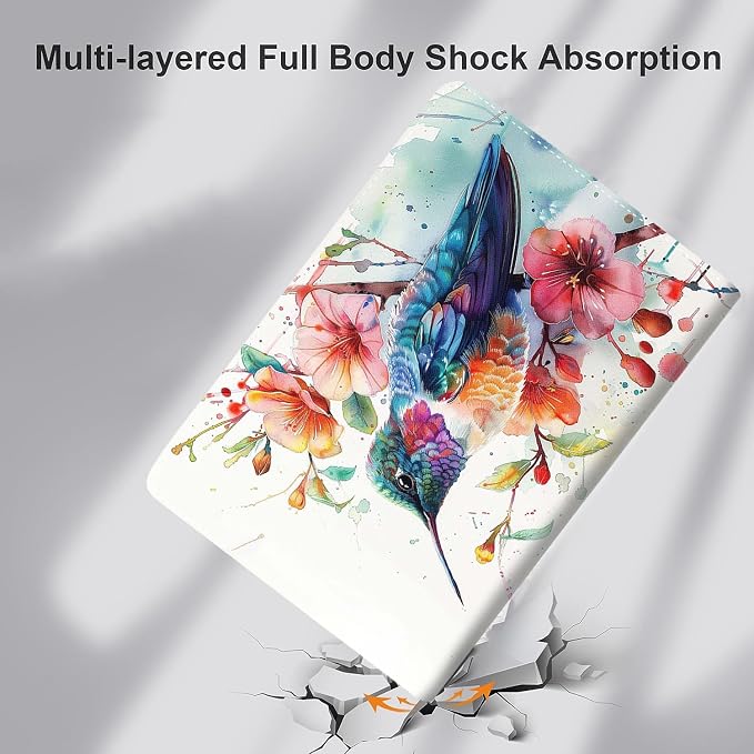 Case for iPad (A16) 11th Generation 11 Inch (2025) iPad 10th Generation 10.9 Inch (2022)，Slim Fit Foldable Standing Cover Case with Auto Sleep/Wake ，Moth Moon