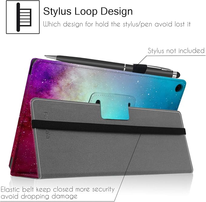 Folio Case for 10.1 Inch Previous Fire HD 10 Tablet | Famavala Stand Cover for [7th/9th Generation 2017/2019 Released] (BlueSky)