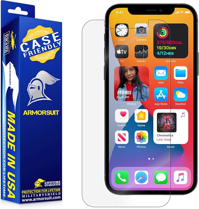 ArmorSuit MilitaryShield Screen Protector Designed Compatible with iPhone 12 Pro Max (6.7) 5g Case Friendly HD Clear Film