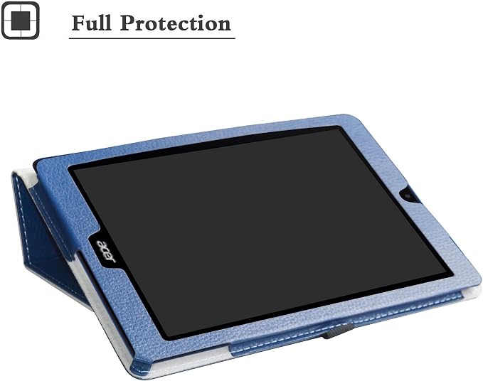 Bige for Acer Chromebook Tab 10 CasePU Leather Folio 2-Folding Stand Cover for Acer Chromebook Tab 10 9.7 TabletBlack