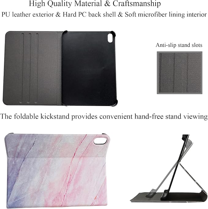 Case for iPad (A16) 11th Generation 11 2025 &amp iPad 10th Generation 10.9 inch 2022 Case with Pencil Holder [Auto Wake/Sleep] PU Leather Tri-fold Stand Clear Soft TPU Back Cover Matchagreen