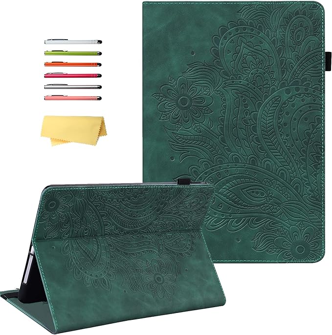 for Apple iPad 10.2 Case 9th/8th/7th Generation Cover (2021/2020/2019) with Auto Wake/Sleep Ultra Thin Lightweight Trifold Stand Folio PU Leather &amp Hard Back Hybrid Cover Almond Blossom