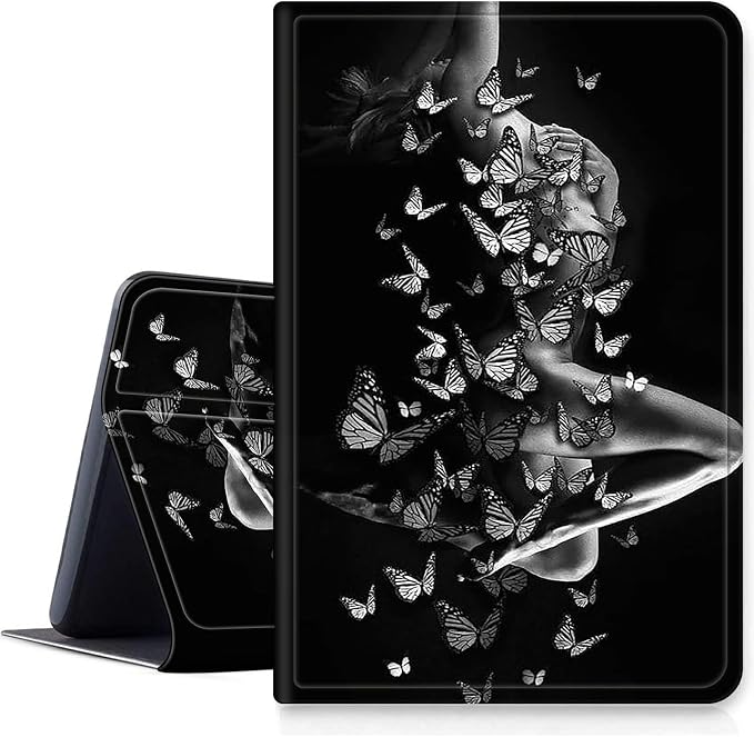 Case for Fire 7 Tablet &amp Fire 7 Kids (12th Gen 2022 Release) - Slim PU Leather Protective Smart Cover with Auto Sleep/Wake &amp Multi-Angle StandBlue Dandelion