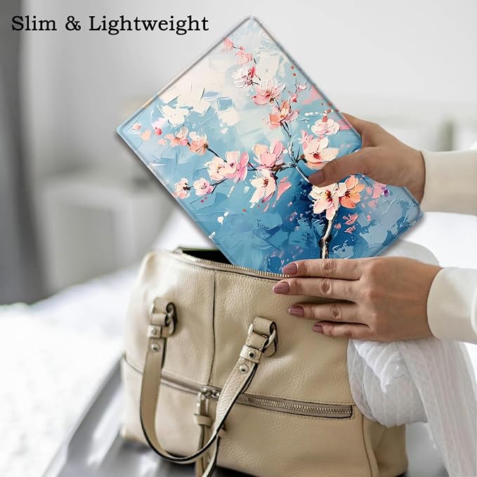 Case for Samsung Galaxy Tab A11 + Plus/A9 + Plus 11 Inch 2025/2023 Ultra-Thin Multi-Angle Protective Cover with Auto Sleep/Wake Black Cat and the Blue Flower
