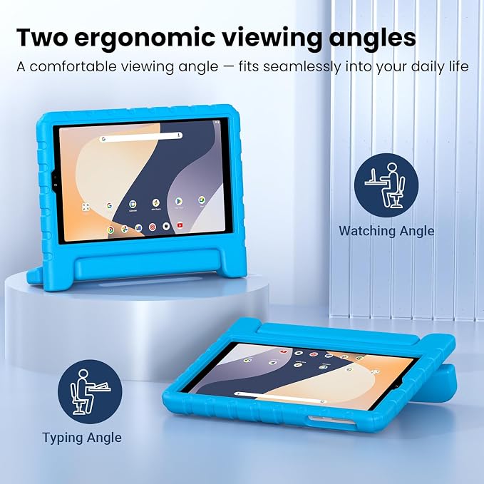 Kids Case for Onn 8 inch Tablet Case Gen 4 2024 (Model:100135923) | Foldable handle highly durable odorless and easy to install suitable for children's learning and play.