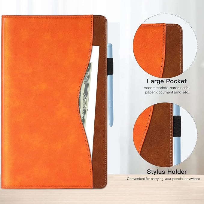 Case for Samsung Galaxy Tab A11 Plus 11 Inch 2025 Released (Model: SM-X310/SM-X315/SM-X236) Bussiness PU Leather Cover Flip Stand with Elastic Band &amp Card Holder-Brown