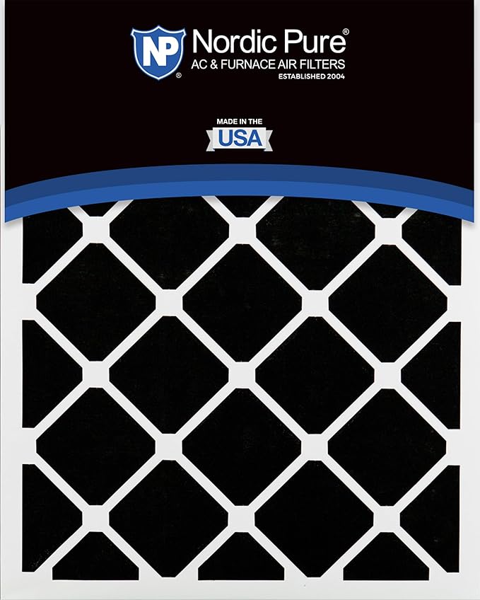 Nordic Pure 16x30x1 Pleated Air Filters MERV 7 Plus Carbon 6 Pack