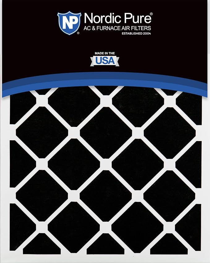 Nordic Pure 20x20x4 Pleated Air Filters MERV 7 Plus Carbon 2 Pack
