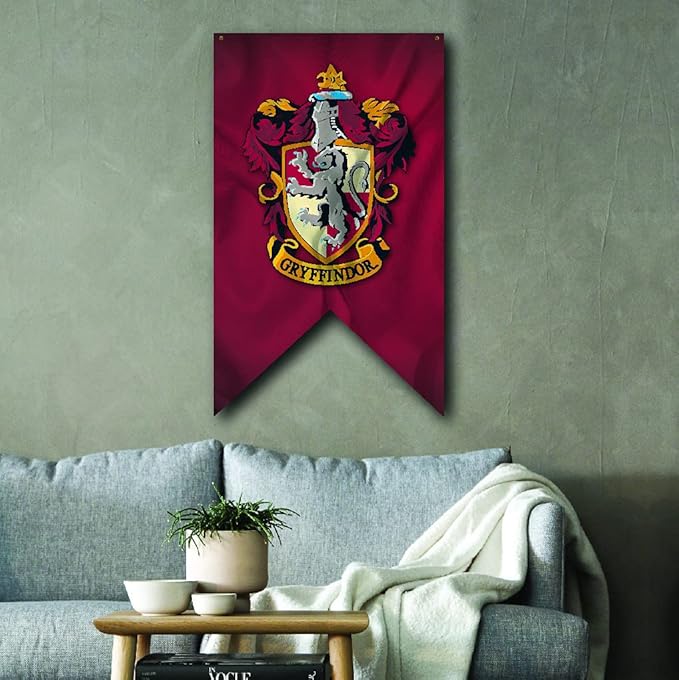 Harry Potter Wall Banner - Large Size 30" x 50" - Indoor Fabric Banner (Gryffindor)