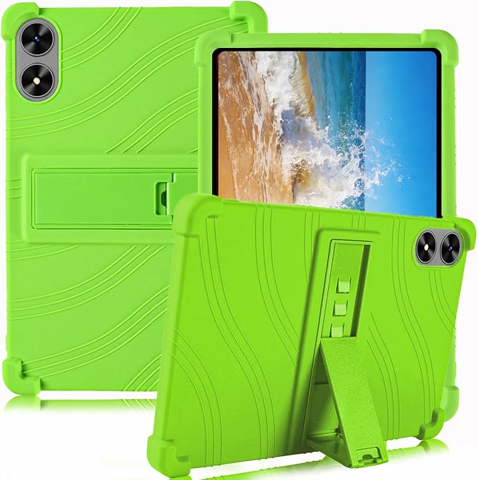 ATOOZ for SHARECLOUD P10_T Tablet Case 10.1 inch 2025Black | Soft Silicone Kids Case for Frameflow P10_A Tablet with PC Stand