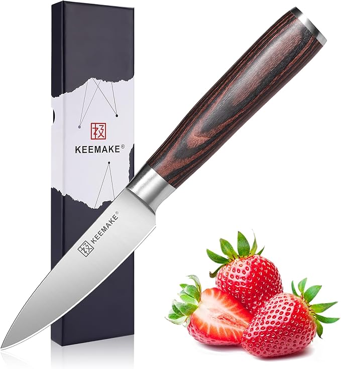 KEEMAKE 5 Inch Bread Knife for Homemade Bread, Serrated Sourdough Knife