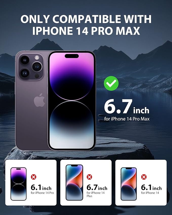 GIGIKISS 3 Pack Privacy Screen Protector for iPhone 14 Pro Max（2022 6.7） 9H+ Hardness Shatterproof Full Edge Coverage Case Friendly Anti-Spy &amp Scratch Resistant.