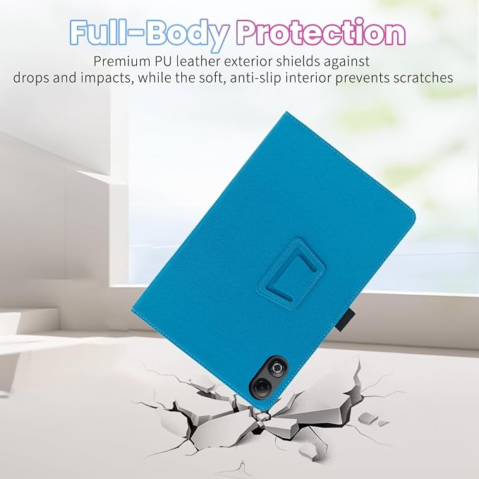 Case for DOOGEE Tab G6 Max 13.4-Inch TabletShockproof PU Leather Cover with Hand Strap Two-Fold StandCompatible with Tab G6 Max 13.4 Android Tablet (Black)