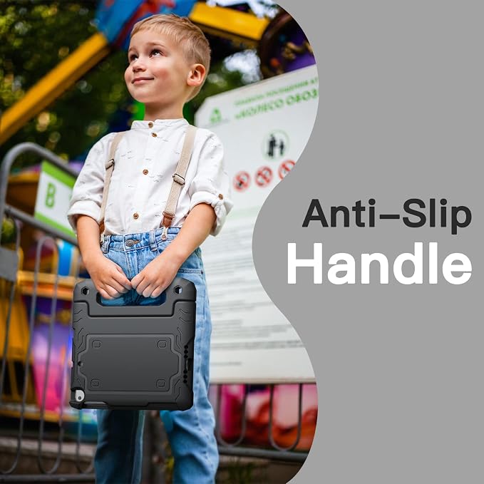 JETech Kids Case for iPad mini 5/4/3/2/1 Black | For iPad mini 7.9 (2019/2015/2014/2013/2012) Built-in Screen Protector 360 Handle Stand Shockproof Kid-Friendly