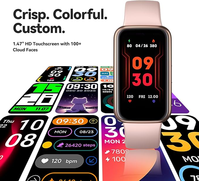 Enfit Fitness Trackers,Smart Watch with 1.47" Color Screen,100+Sport Modes Fitness Watch with Heart Rate Sleep Monitor, Pedometer Step Counter Watch, 3TAM Waterproof Activity Trackers for Women Men,PK