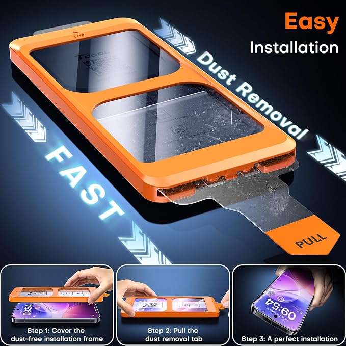 TOCOL for Pixel 2026 Screen Protector Clear | Easy Installation Bubble-Free 9H+ Tempered Glass 11FT Military Grade Shatterproof Anti-Scratch Case Friendly HD 2 Pack