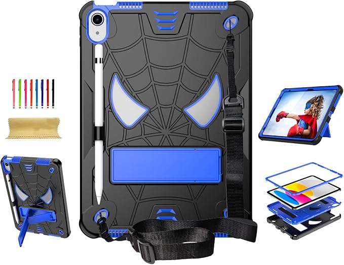 Dteck for iPad Air 3rd Gen (2019) / iPad Pro (2017) Case 10.5 Shockproof Protective Case with Kickstand Hard Plastic Shell 3-Layer Protection Drop Proof Sturdy Rugged Tablet Cover (Aqua+Rose)